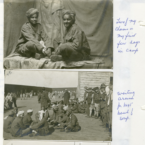 Un groupe de personnes assises par terre au Musée canadien de la guerre à Ottawa.