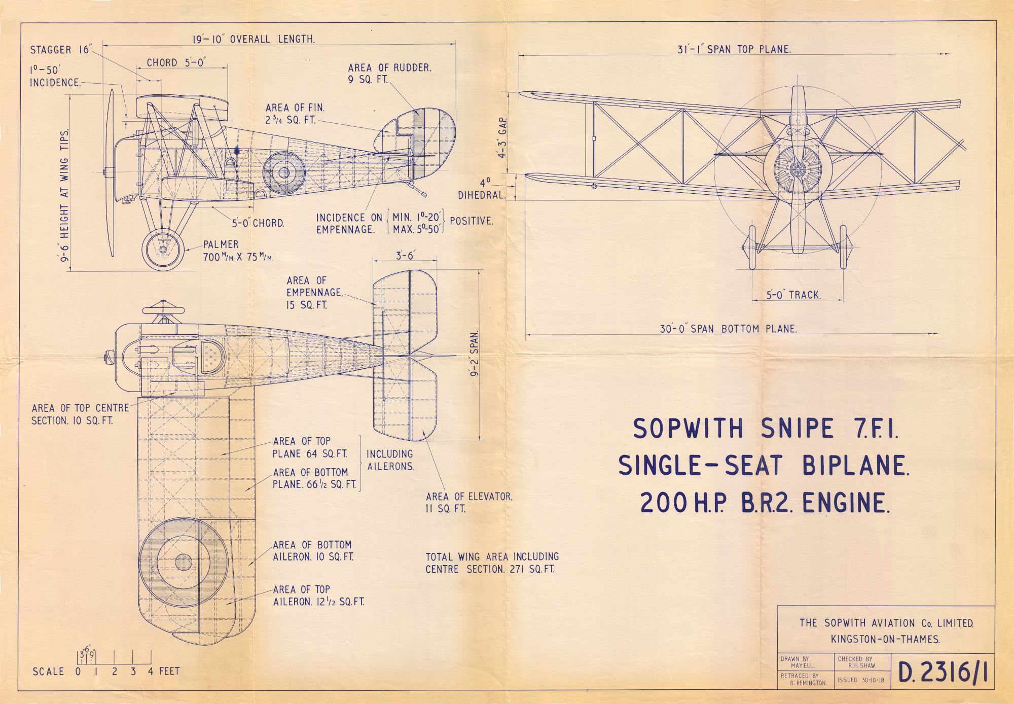 Un dessin d'un avion exposé au Musée canadien de la guerre à Ottawa.